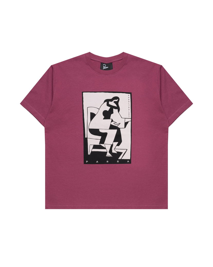 Футболка By Parra Parra The Confession Graphic T-Shirt Бордовий | 53310