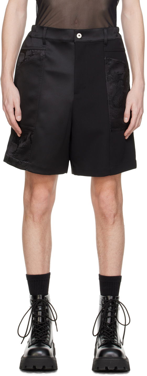 Шорти Feng Chen Wang Feng Chen Wang Jacquard Shorts чорний | FMS17ST08