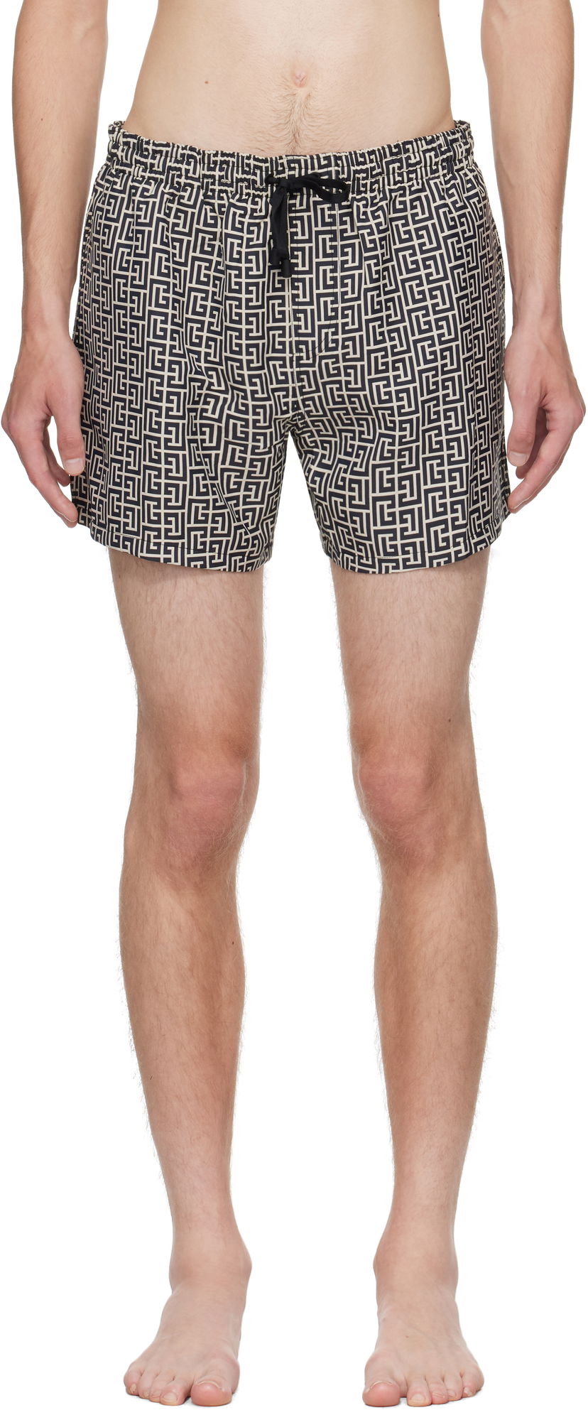 Купальники Balmain Balmain Monogram Swim Shorts бежевий | BWB671500