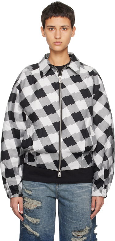 Куртка бомбер ADER ERROR Check Print Zip-Up Jacket чорний | BMADFWJK1001WH, 0
