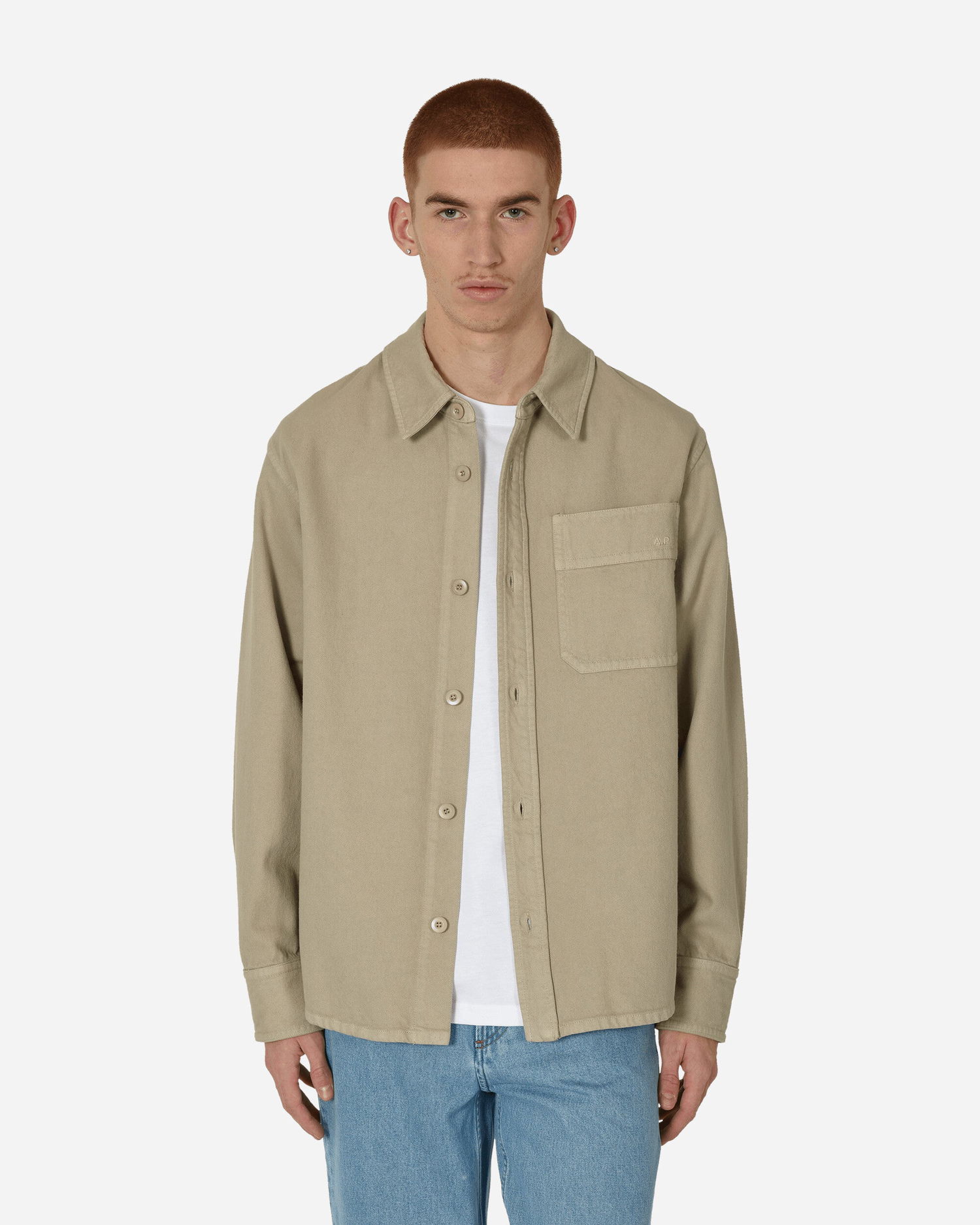 Сорочка A.P.C. Basile Brodée Poitrine Overshirt бежевий | COFCN-H02918 BAE, 0