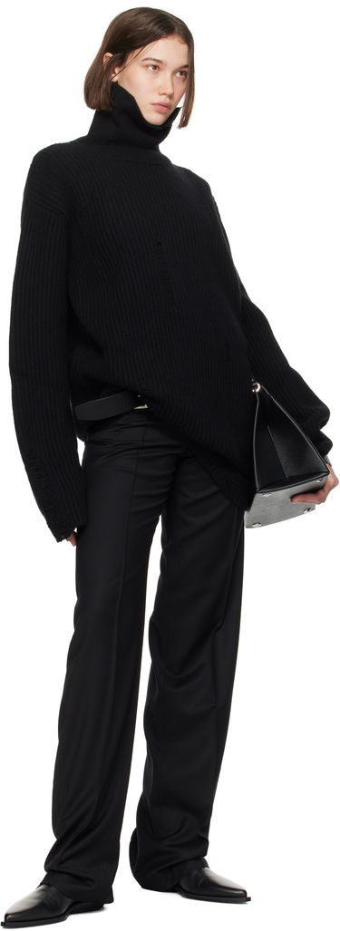 Cветр Ann Demeulemeester Oversized Distressed Turtleneck Sweater чорний | 2402-W-KN32-KN048-099, 3