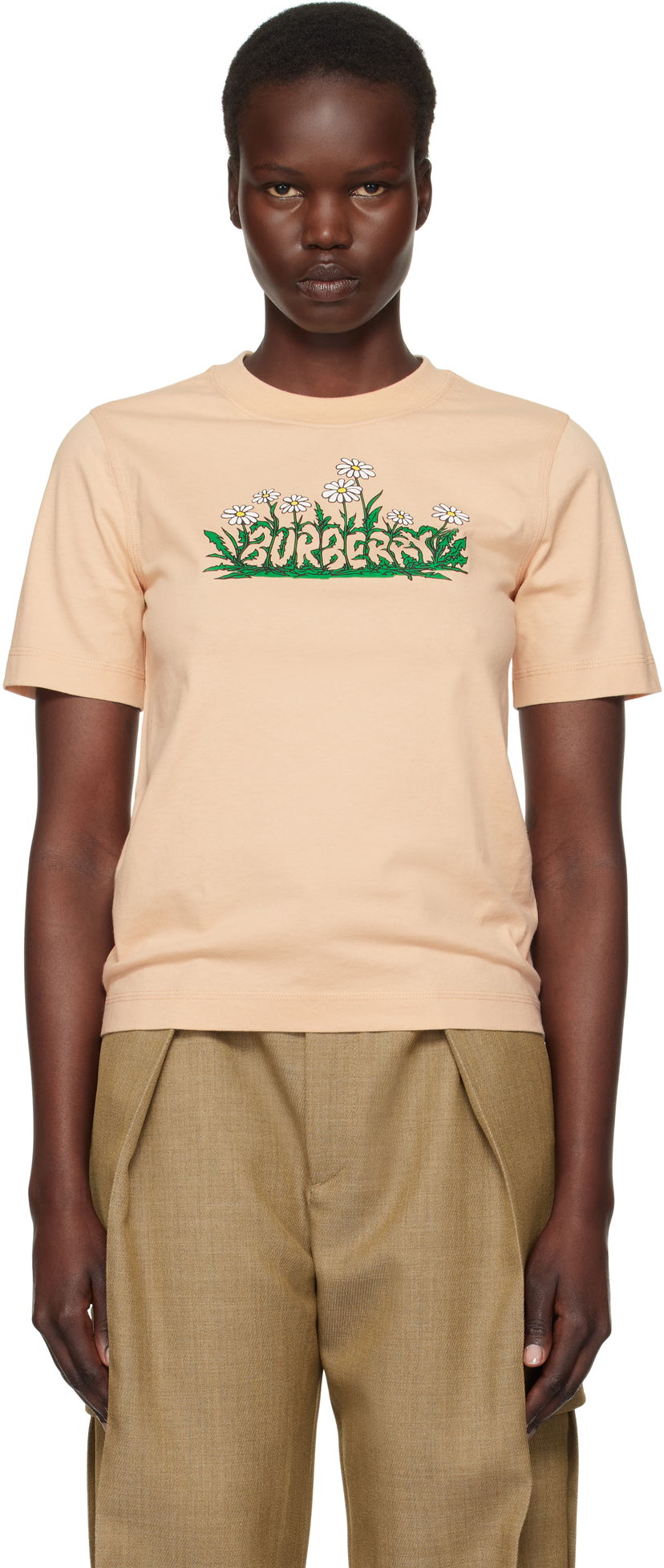 Футболка Burberry Daisy Logo Cotton T-Shirt Рожевий | 8102402