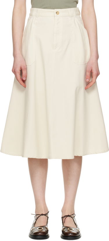 Спідниця A.P.C. A.P.C. Laurie Midi Skirt бежевий | COGBJ-F06410, 0