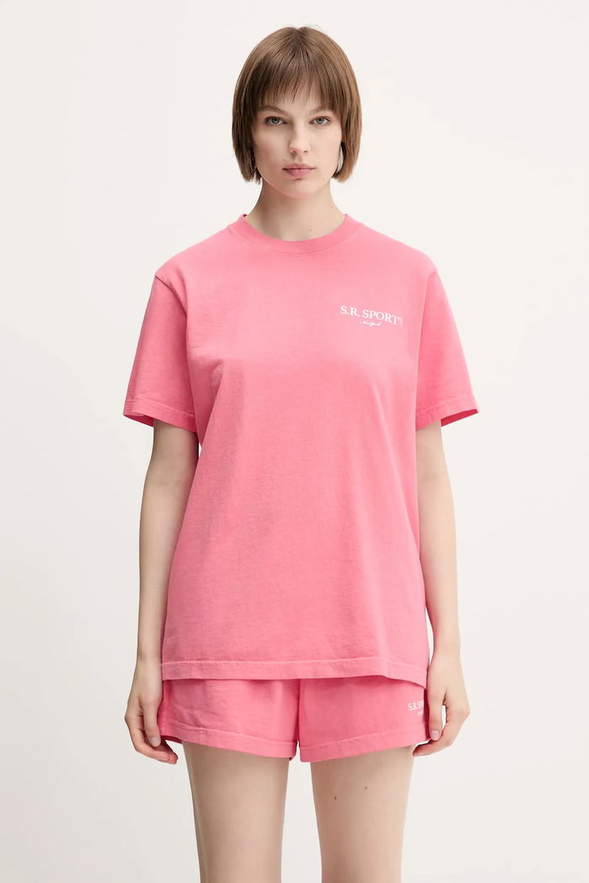 Футболка Sporty & Rich Sporty & Rich Wimbledon T-Shirt Рожевий | TO043612201P139