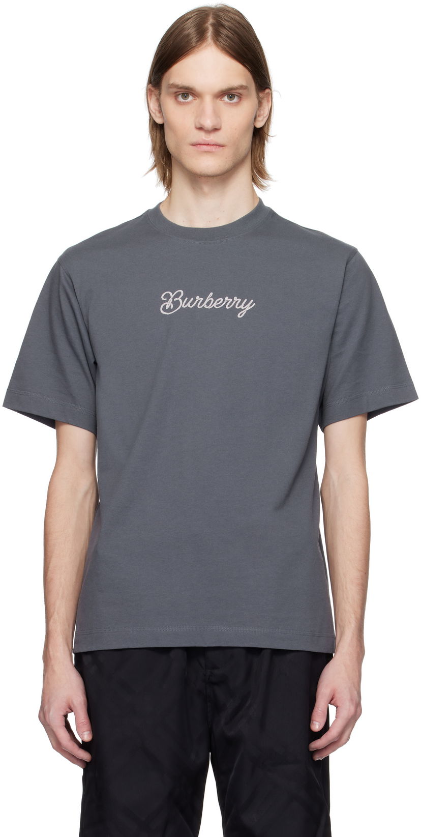 Футболка Burberry Burberry Surfer Knight Cotton T-Shirt Сірий | 8106230