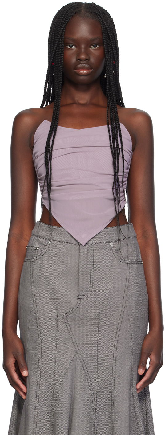 Спідниця Miaou Miaou Poppy Ruched Corset Top Сірий | 7084PM3SMO