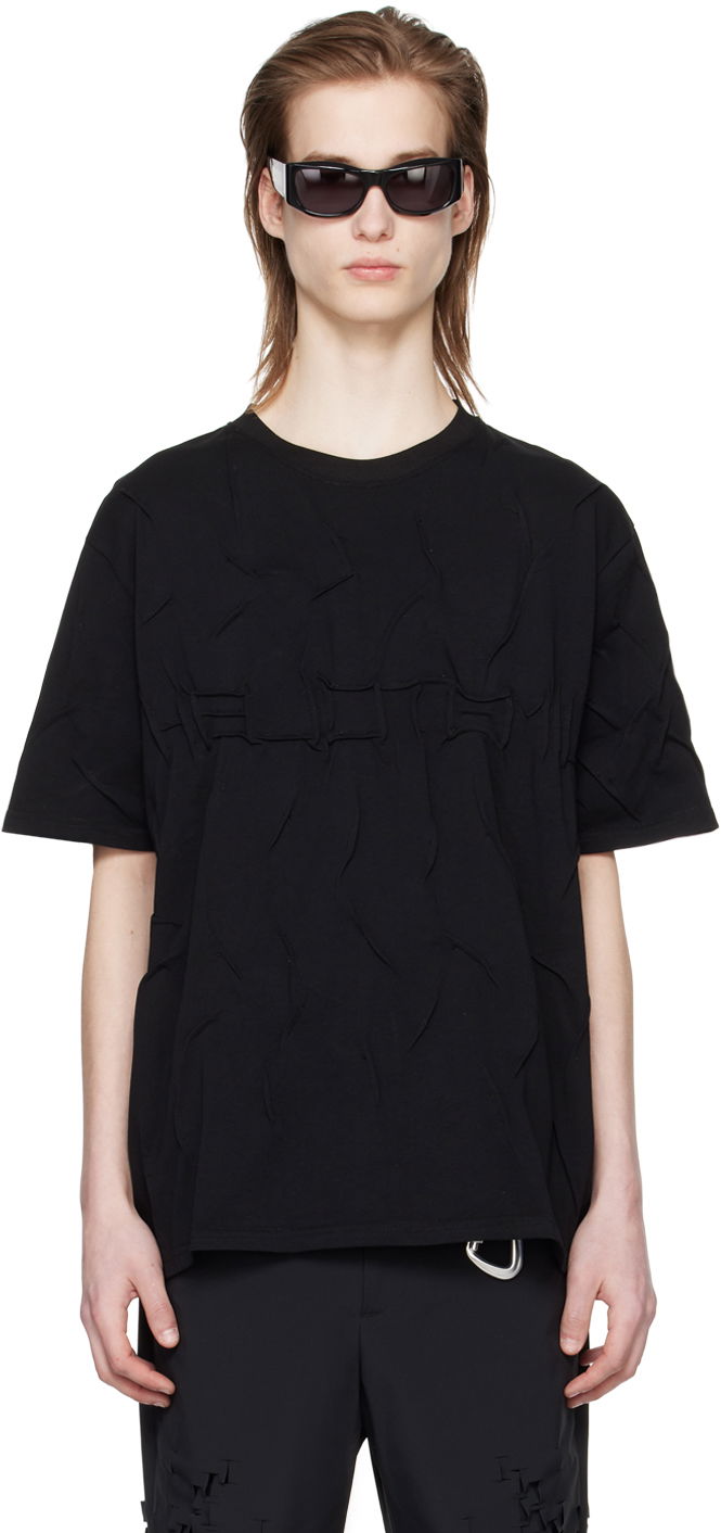 Футболка HELIOT EMIL Quadratic Texture T-Shirt чорний | PRESS24_M_09_099_BLK01