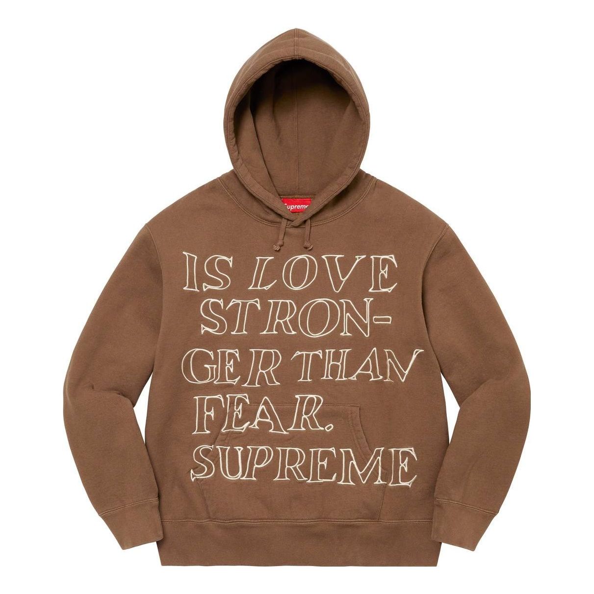 Світшоти Supreme Stronger Than Fear Graphic Print Hoodie Коричневий | SUP-SS23-083, 0