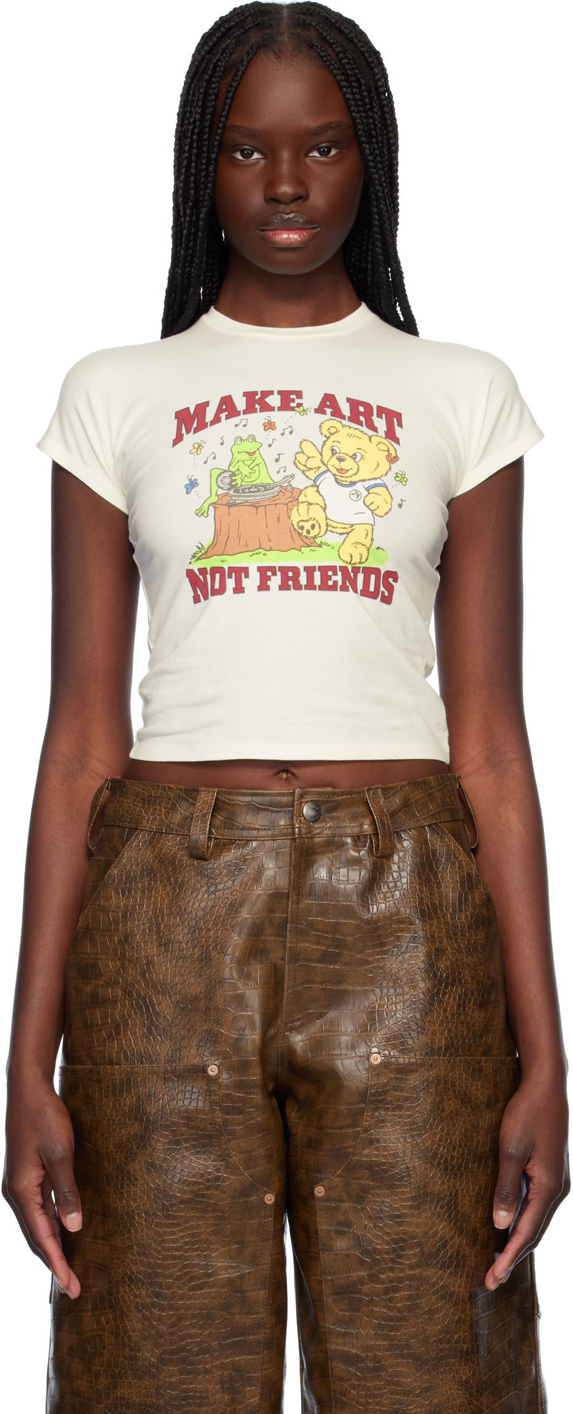 Кроп-топи Ambush AMBUSH 'Make Art' Baby Tee білий | 12115397