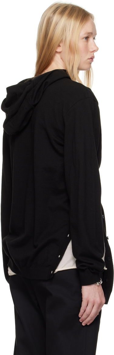 Cветр Post Archive Faction (PAF) 8.0 Center Knit Asymmetrical Hoodie by Post Archive Faction (PAF) чорний | 8.0 KHC-B, 2