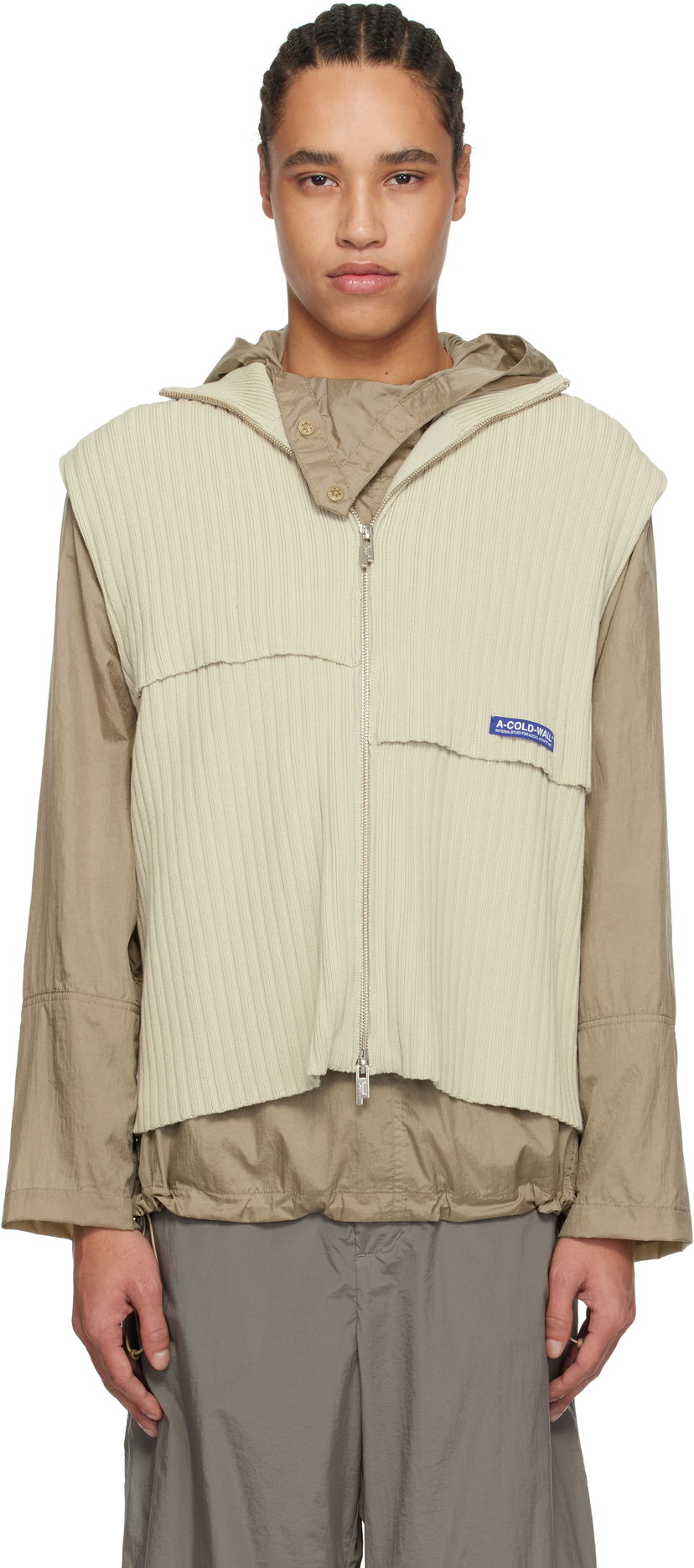 Cветр A-COLD-WALL* A-COLD-WALL* Panel Knit Vest бежевий | ACWMK204
