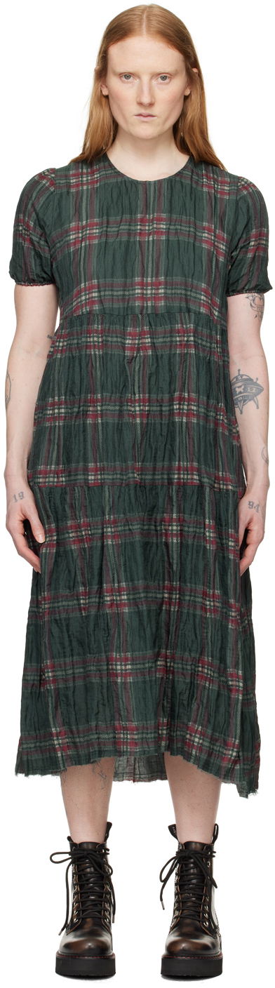 плаття R13 R13 Check Midi Dress Зелений | R13WR028-R368B
