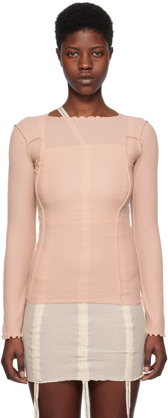 Футболка Baserange Baserange Omato Long Sleeve T-Shirt Рожевий | TTML-RB-SP24