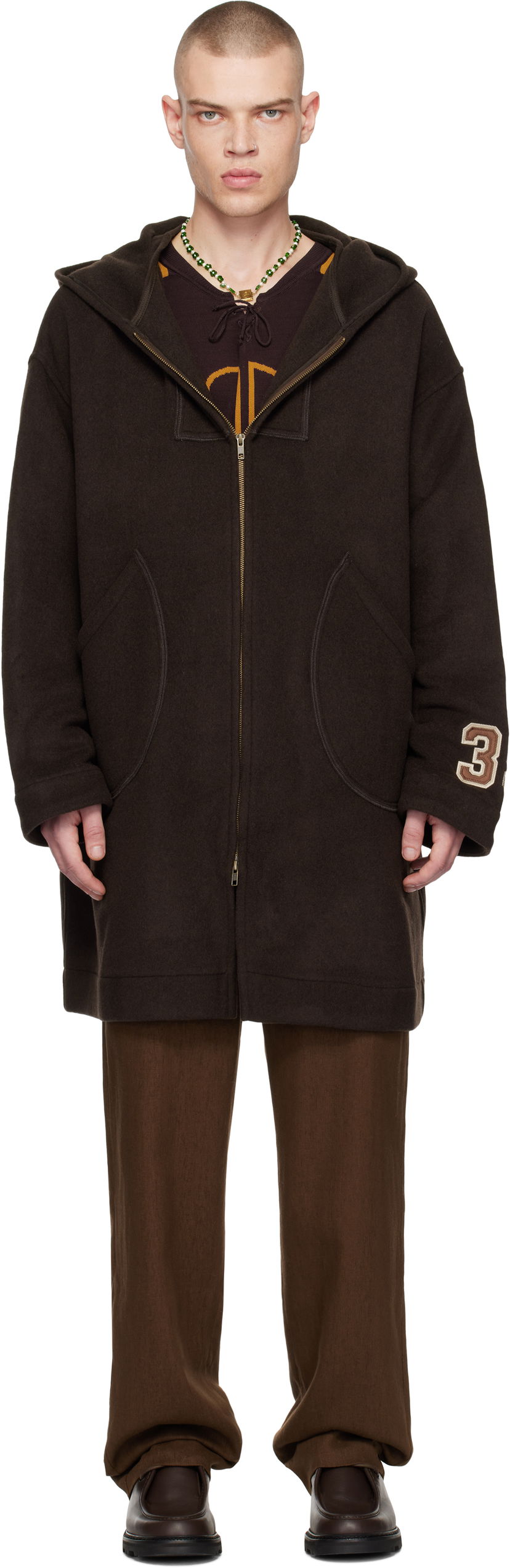 Світшоти Bode Fleece Hooded Coat Коричневий | MRF24OW010