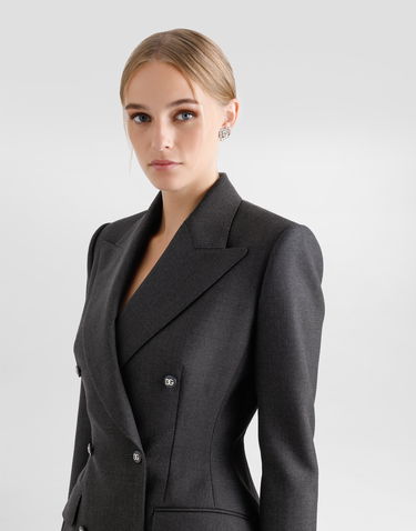 Куртка Dolce & Gabbana Double-breasted With Dg-branded Buttons Gray Сірий | F27DJTFU287S8290, 3
