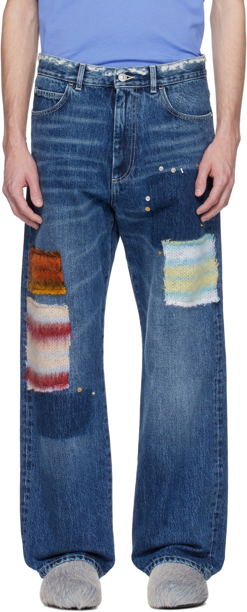 Джинси Marni Marni Patchwork Denim Jeans Синій | PUJU0021LX USCX01