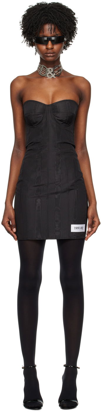 плаття Dolce & Gabbana Black Kim Kardashian Edition Sweetheart Neck Minidress чорний | F6CNPT FU1CJ