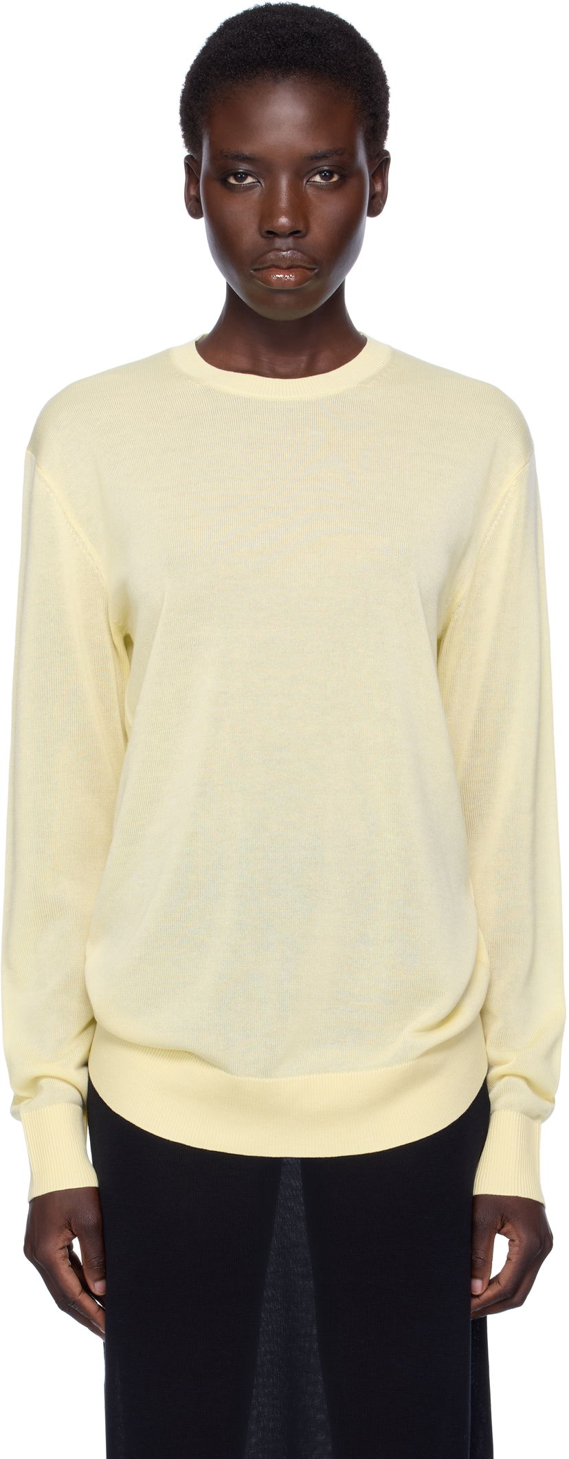 Футболка TOTEME TOTEME Knit Long Sleeve Tee Жовтий | 253-WRT0604-YA0079