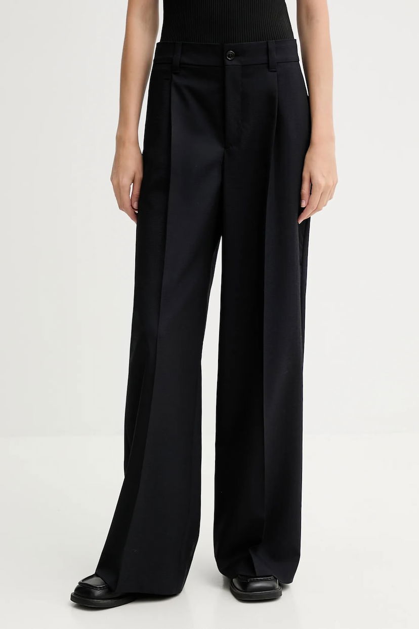 Штани KENZO Kenzo High Waist Wide Leg Wool Trousers чорний | FF62PA1099ID