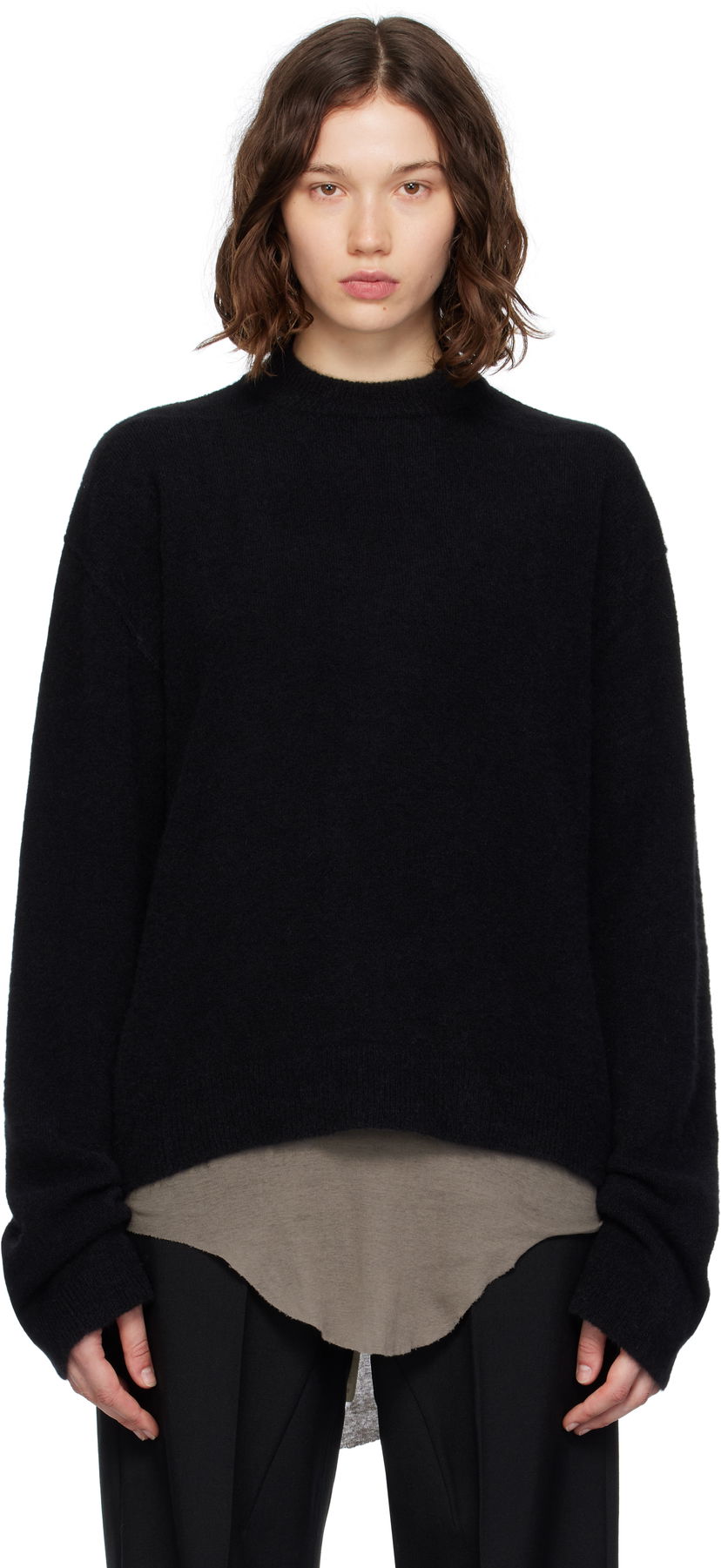 Cветр Rick Owens Rick Owens Concordians Tommy Long Sleeve Sweater чорний | RP02E4655 KWP