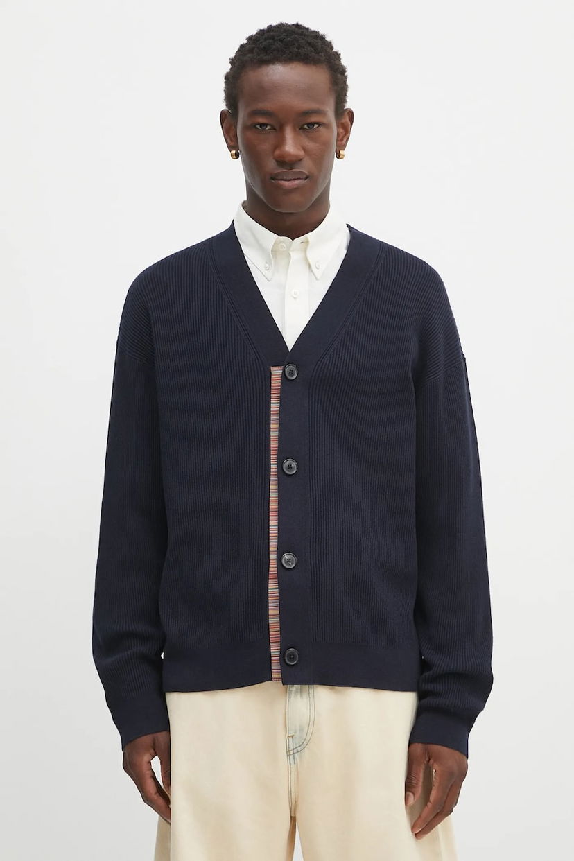 Cветр Paul Smith Paul Smith Wool Cardigan темно-синій | M1R.531Z.T02763