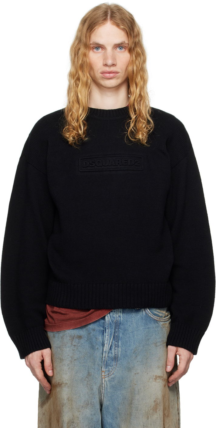 Cветр DSQUARED2 Crewneck Sweater чорний | S74HA1475_D13029