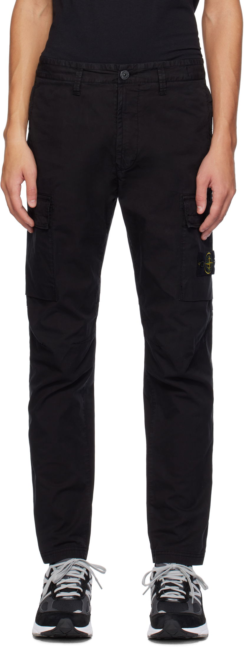 Штани карго Stone Island Stone Island Supima Cotton Twill Cargo Pants чорний | 811530410