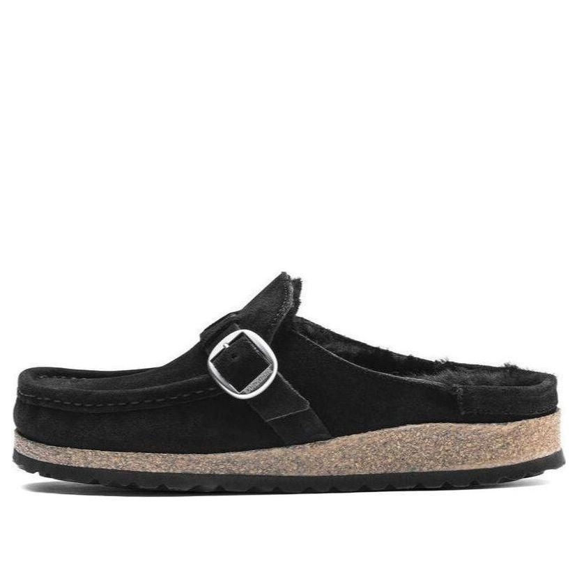 Кросівки та взуття Birkenstock Buckley Shearling Suede Narrow Fit Sandals чорний | 1018126