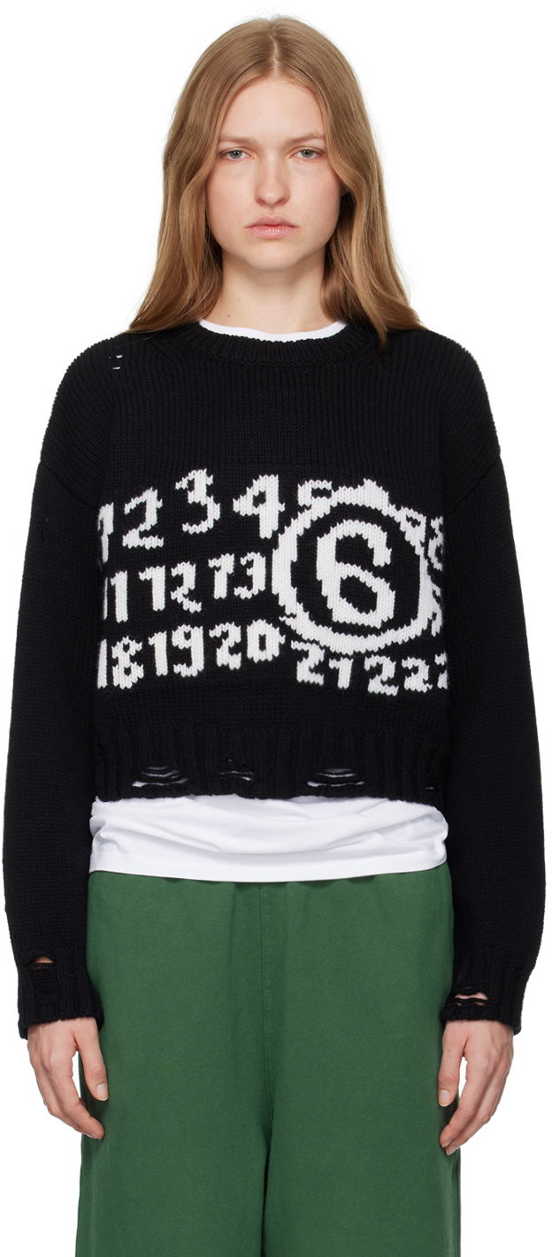 Cветр Maison Margiela Numeric Sweater чорний | S62HL0029 M13074