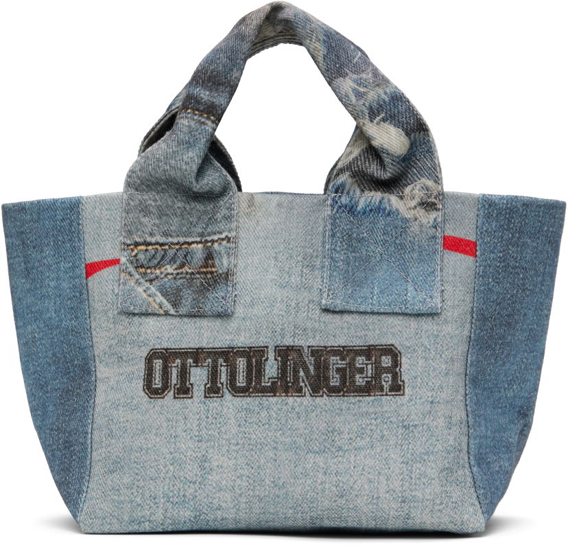 сумка-тоут Ottolinger Ottolinger Mini Denim Tote Bag Синій | 12890052801