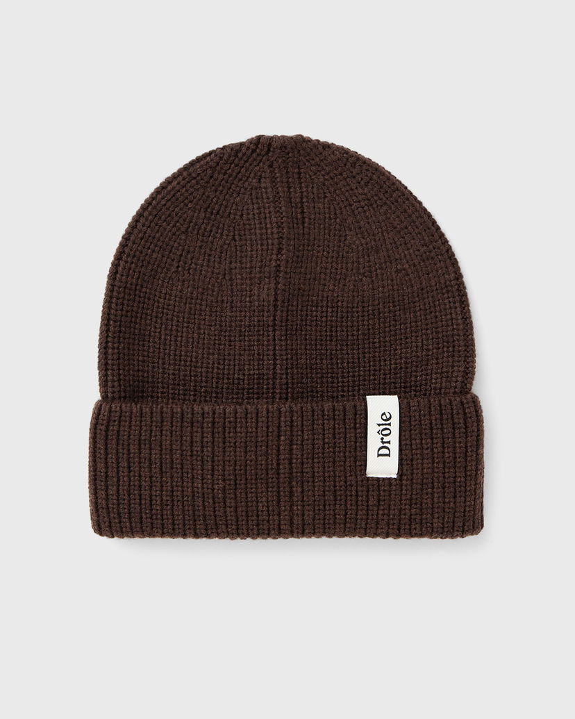 Шапка Drôle de Monsieur Men's Beanie Коричневий | E-BN100-WO007-BN