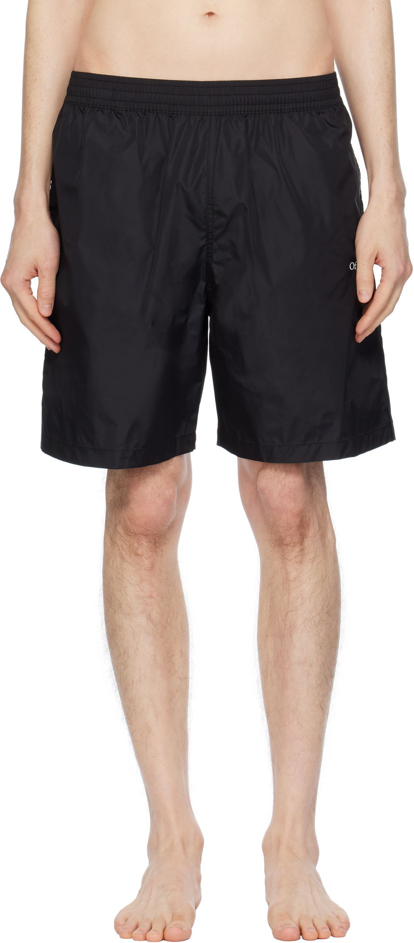 Купальники Off-White Off-White Diag Outline Surfer Swim Shorts чорний | OMFD013C99FAB0011001