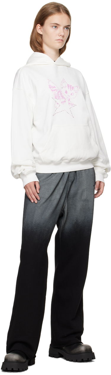 Світшоти We11done Fitted Hoodie With Graphic Print білий | WD-TH2-24-832-U-IV, 3
