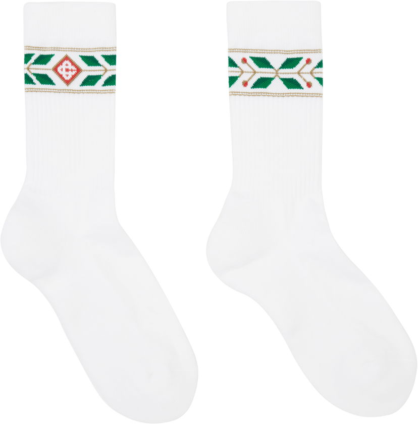 Шкарпетки Casablanca Laurel Sport Socks білий | APS25-ACC-010-01