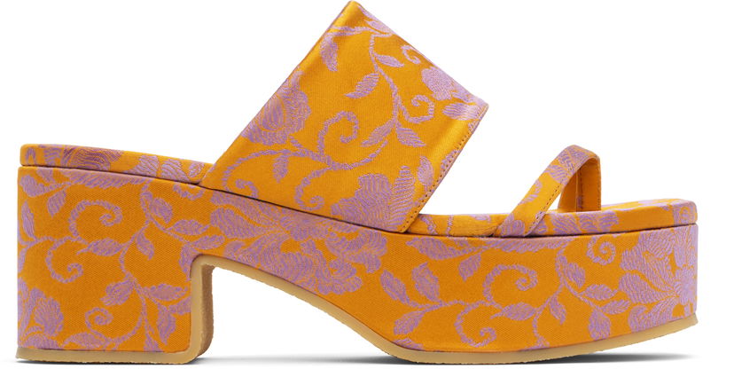 Аксесуари Dries Van Noten Dries Van Noten Platform Heeled Sandals Жовтий | WS251-1637-730