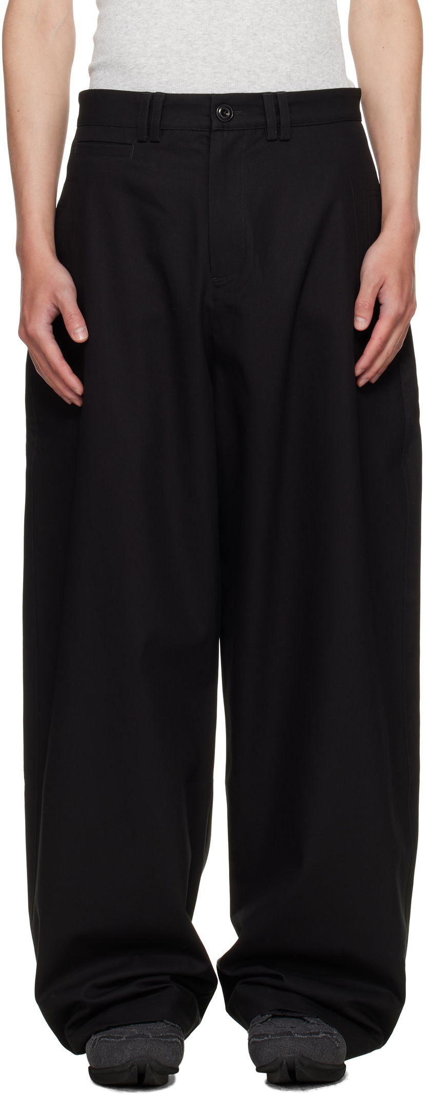 Штани sage NATION SAGE NATION Wide Tailored Trousers чорний | S128 WIDE TAILORED TROUSER COT