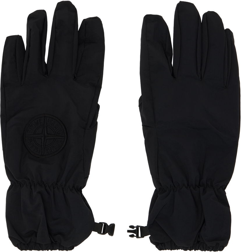 Рукавички Stone Island Embroidered Gloves чорний | 811592169