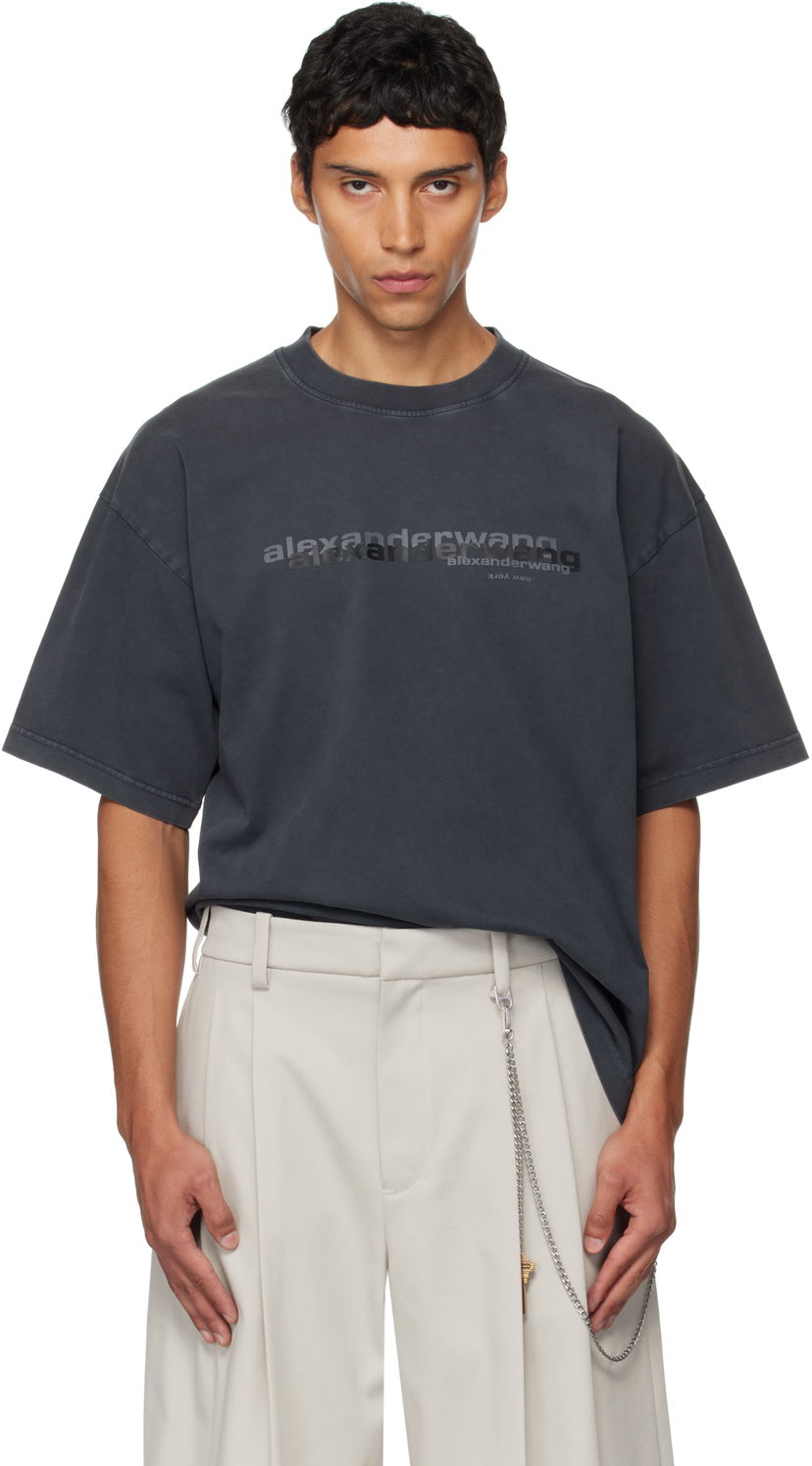 Футболка Alexander Wang Alexander Wang Short Sleeve T-Shirt Сірий | UCC3251847