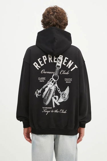 Світшоти Represent Clo Represent Keys To The Club Hoodie With Print чорний | MLM4240.001, 0