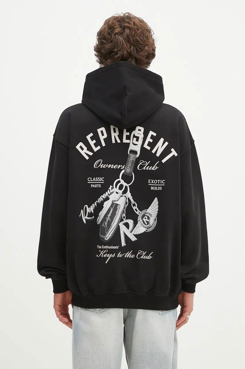 Світшоти Represent Clo Represent Keys To The Club Hoodie With Print чорний | MLM4240.001