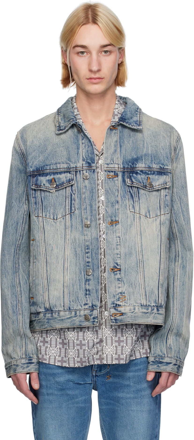 Куртка Ksubi Classic Stairway Denim Синій | MFA24JK011