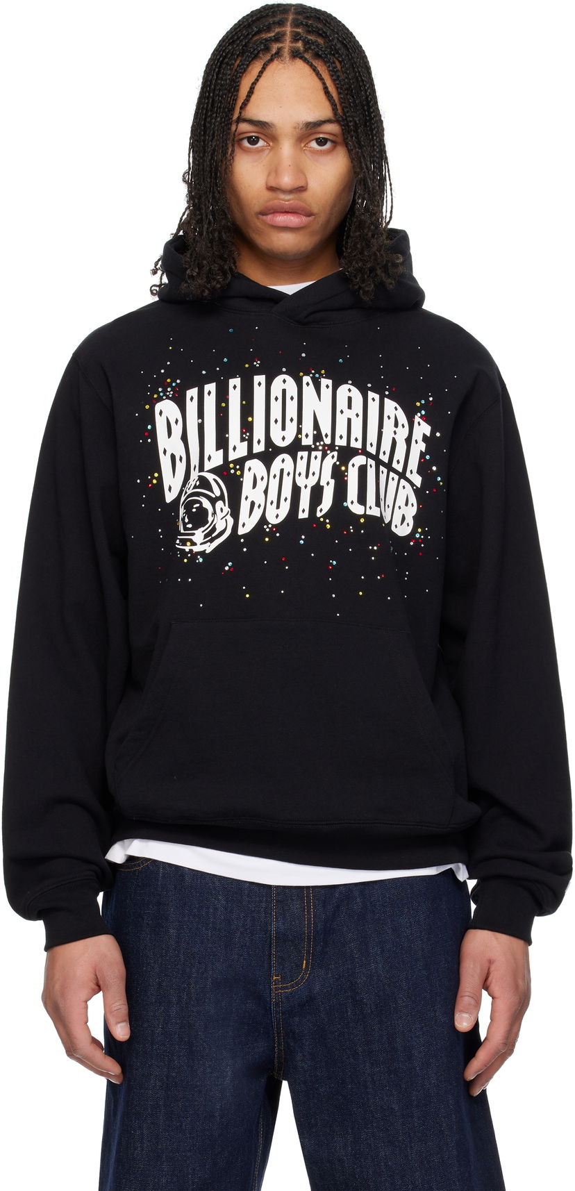 Світшоти BILLIONAIRE BOYS CLUB Billionaire Boys Club Embellished Arch Logo Popover Hoodie чорний | B25141