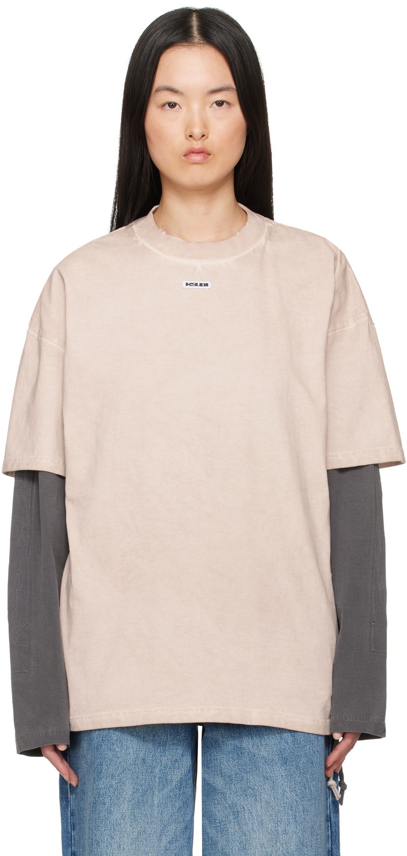 Футболка Ksubi Ksubi Labels Boyfriend T-Shirt бежевий | WSP25TE013