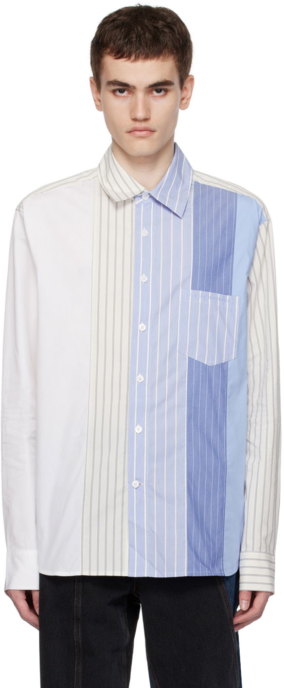 Сорочка Feng Chen Wang Feng Chen Wang Paneled Shirt Синій | FMF16SR03
