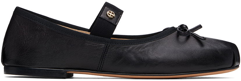 Кросівки та взуття Anine Bing Anine Bing Jolie Ballerina Flats чорний | A-14-0214-000