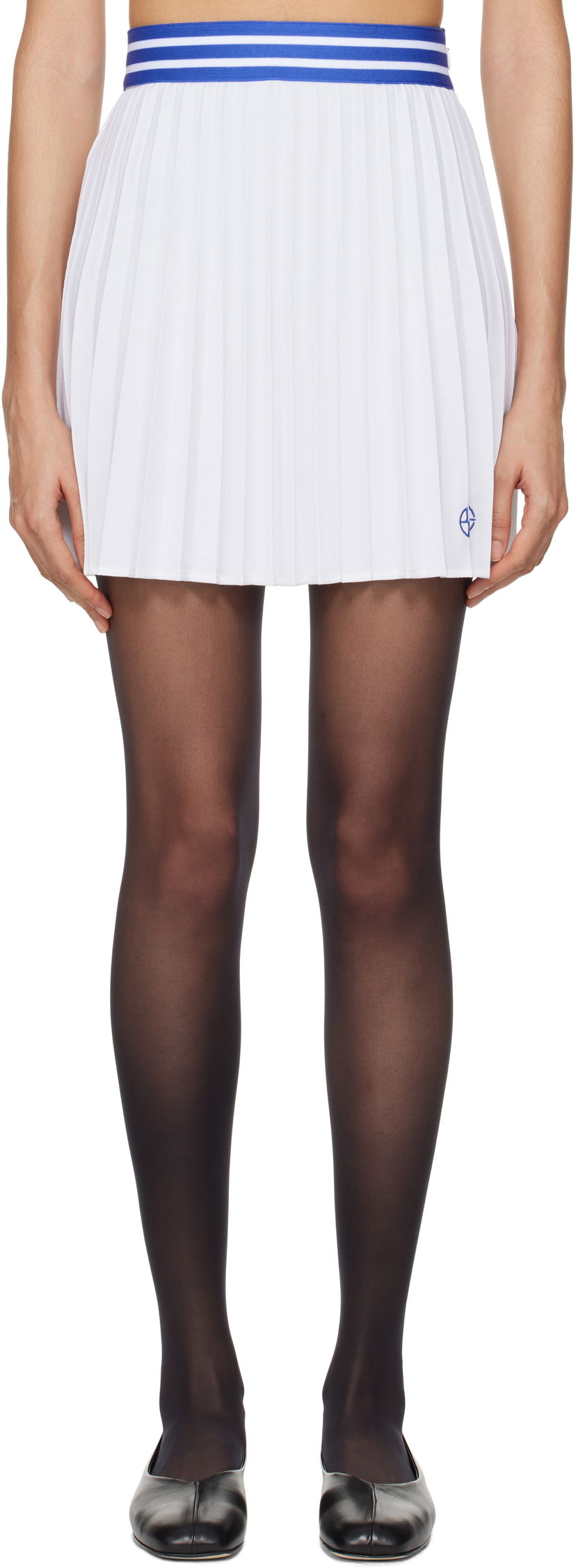 Спідниця Bode White Pleated Miniskirt білий | WRF24CS021