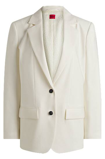 Куртка BOSS Oversized Linen Blend Blazer білий | 50537590