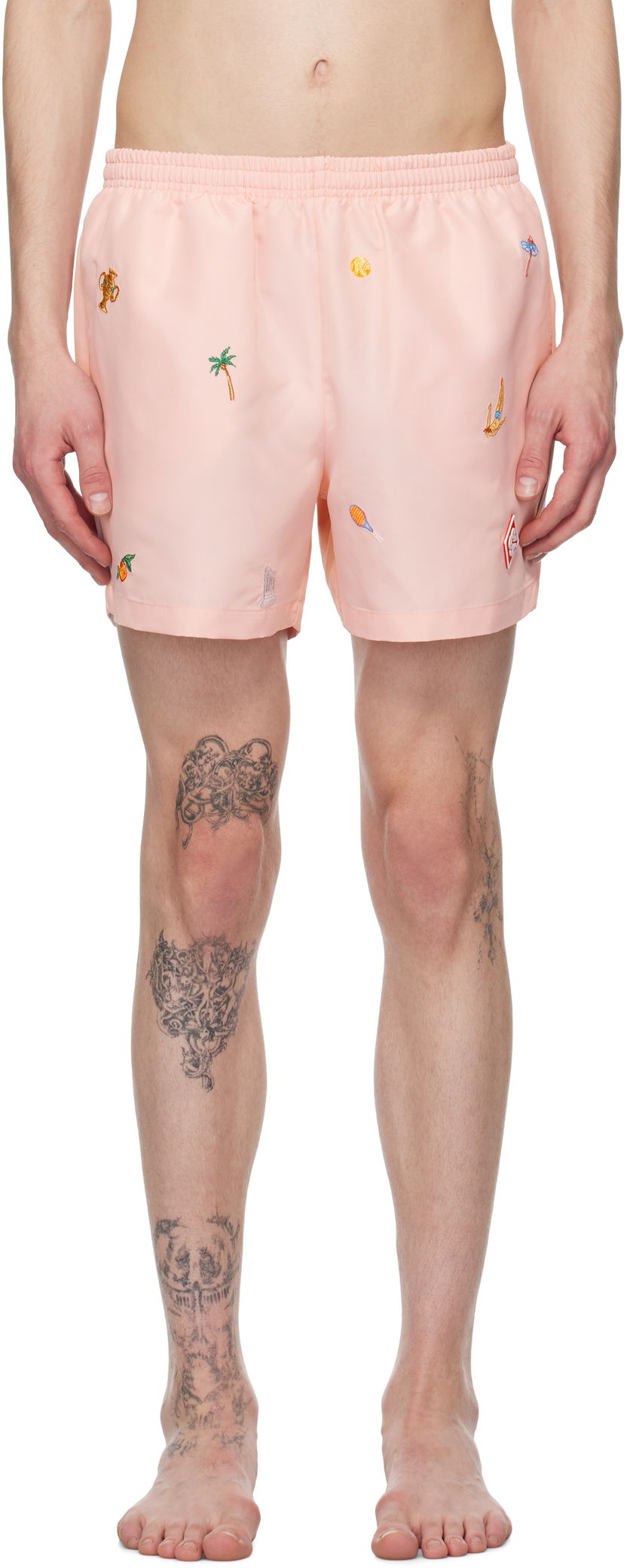 Купальники Casablanca Casablanca Embroidered Motif Swim Shorts Рожевий | MPS25-TR-032-01