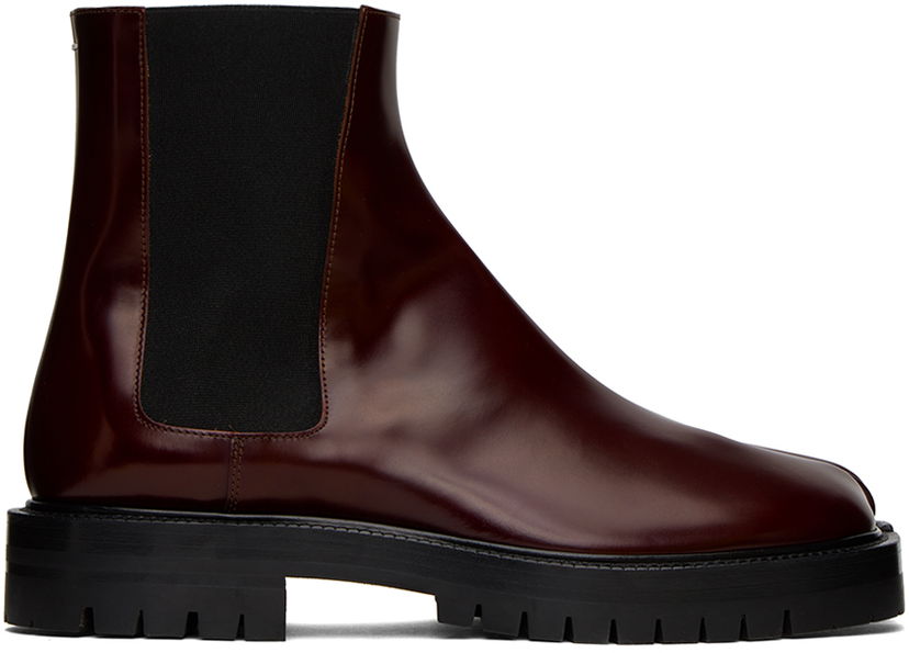 Кросівки та взуття Maison Margiela Tabi County Chelsea Boots "Burgundy" Коричневий | S57WU0275 P3827